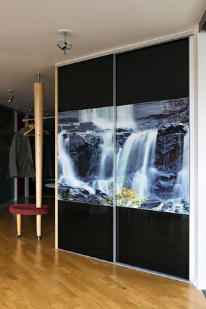 Schiebetüren mit Fotodruck Wasserfall 